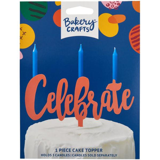 "Celebrate" Candle Holder Topper - Orange