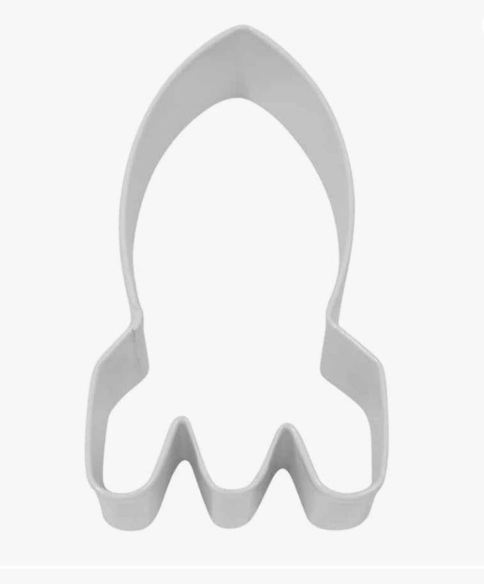 Med Cookie Cutter 4" Rocket White