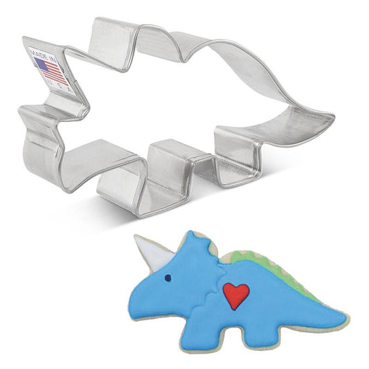 Lg Cookie Cutter- 5" Triceratops