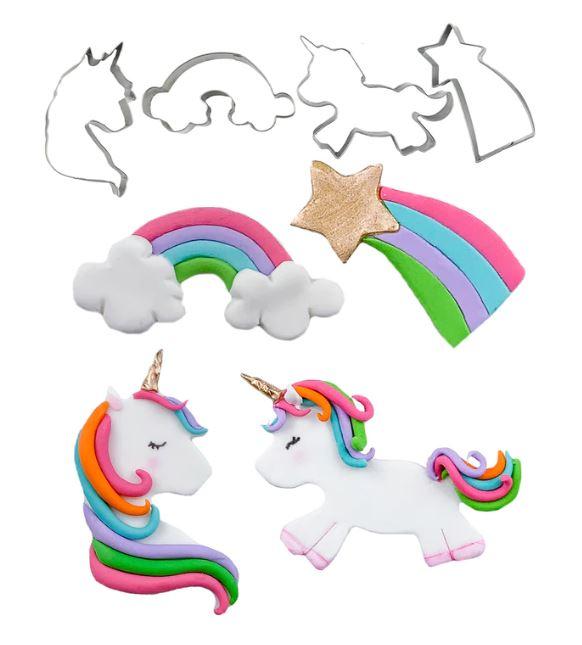 Cutie Cupcake Cutter Set - Unicorn and Rainbows