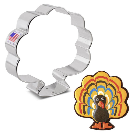 LilaLoa's Forward Facing Turkey & Bouquet of Flowers Cookie Cutter