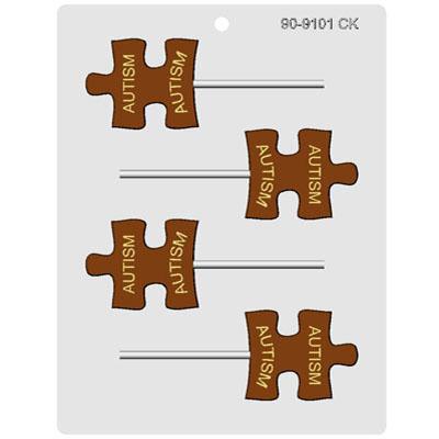 Chocolate Mold 90-9101 Puzzle Autism Sucker