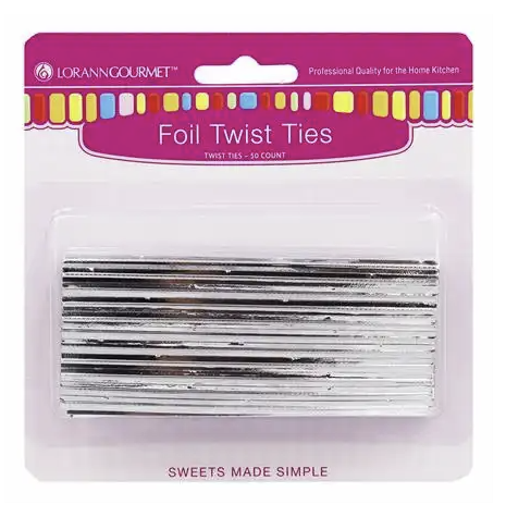 Foil Twist Ties Silver