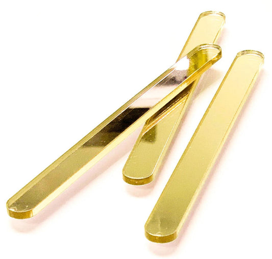 Gold Mirror Acrylic Popsicle Sticks- Reusable