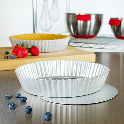 Fluted Tart Pan Removable Bottom, 10 in x 2 in