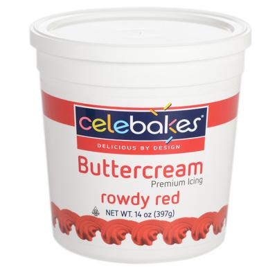 Celebakes Rowdy Red Buttercream Icing, 14 oz.