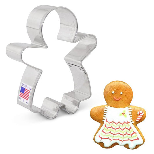 Gingerbread Girl Cookie Cutter, 3 3/4"