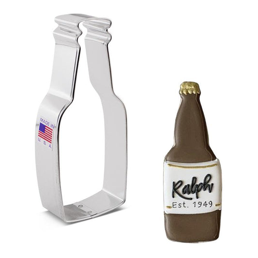 Beer Bottle Cookie Cutter 4 1/2"