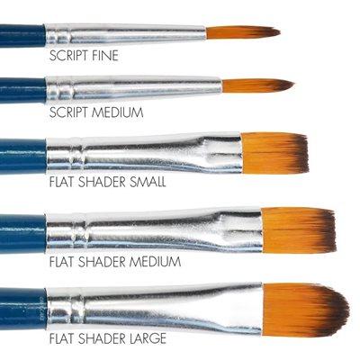 Round & Flat Brush Set of 5