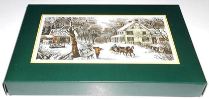 Green Winter Homestead 2pc 1lb. Candy Box, 10pck