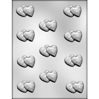 Double Heart Chocolate Mold, 1"