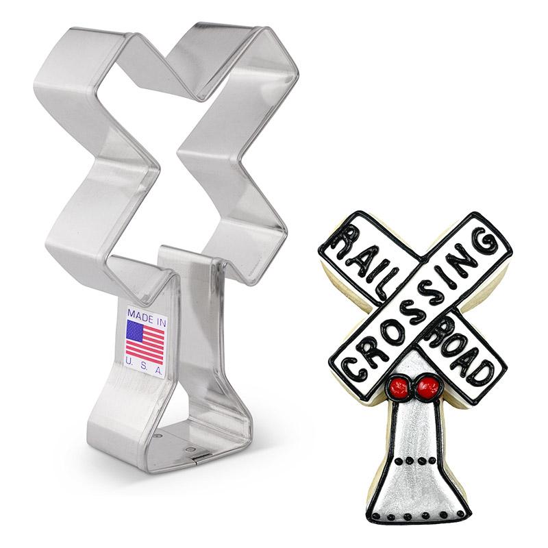 Med Cookie Cutter Rail Road Crossing sign