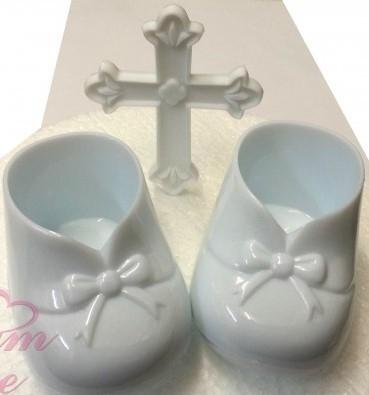 Christening Baby Booties Cake Kit