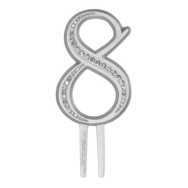 3.5" 8 Diamond Number Monogram