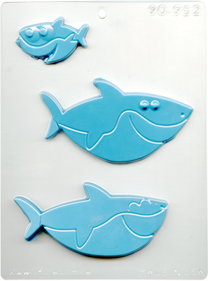 Chocolate Mold 90-952 Shark Family