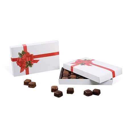 Ribbon and Holly 1lb. 2pc. Box, 10 pack